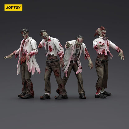 Zombie Dark Source-actiefiguren 4-pack Wetenschappers (mannelijk) 8 cm