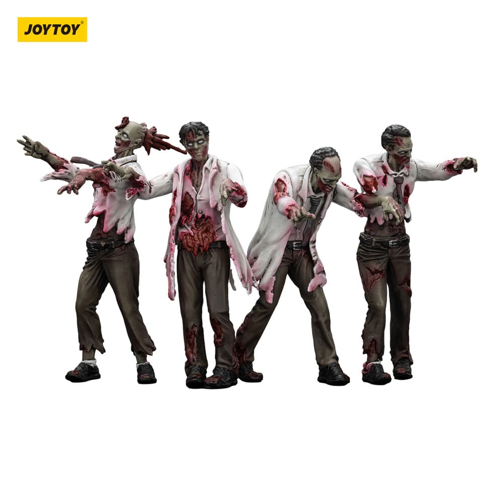 Zombie Dark Source-actiefiguren 4-pack Wetenschappers (mannelijk) 8 cm