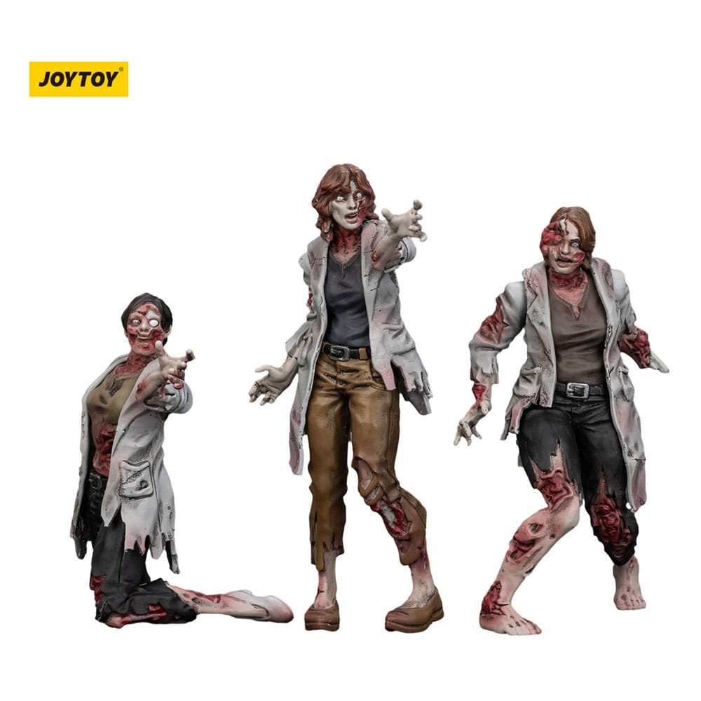 Zombie Dark Source Action Figures Confezione da 3 scienziati (femmina) 8 cm