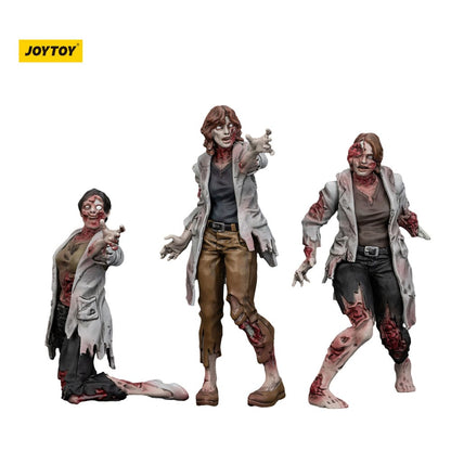 Zombie Dark Source Action Figures Confezione da 3 scienziati (femmina) 8 cm