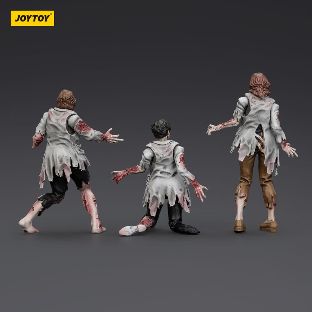 Zombie Dark Source Action Figures Confezione da 3 scienziati (femmina) 8 cm