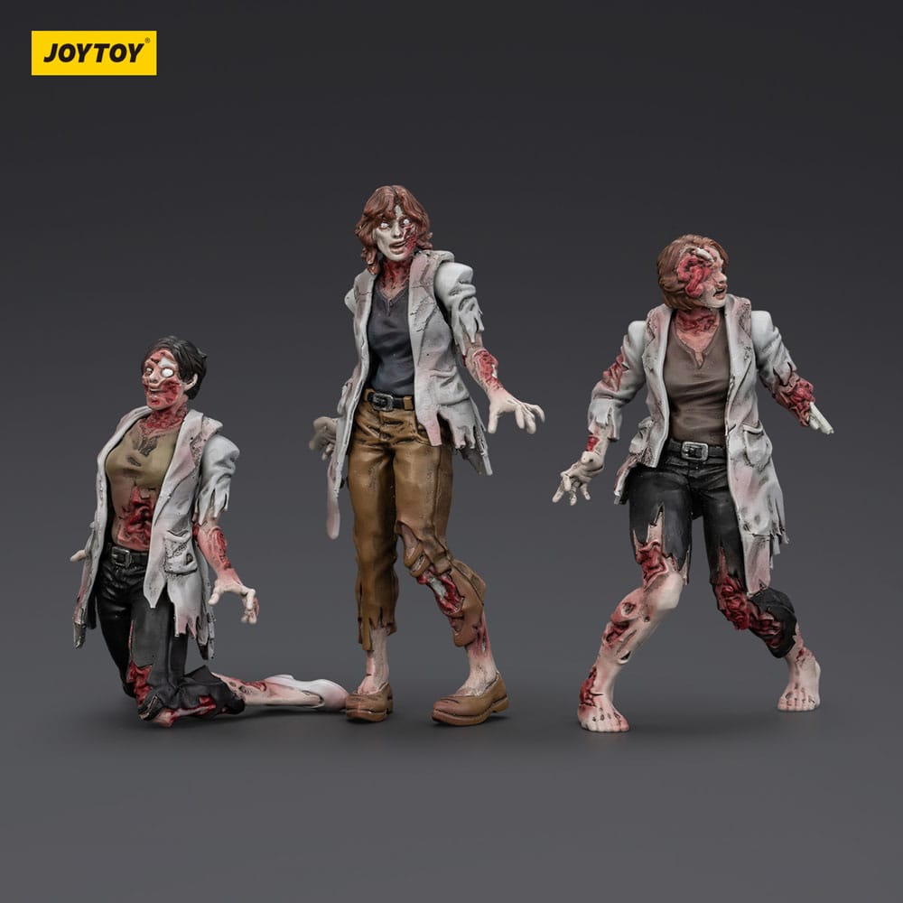 Zombie Dark Source Action Figures Confezione da 3 scienziati (femmina) 8 cm