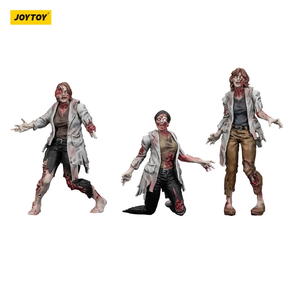 Zombie Dark Source Action Figures Confezione da 3 scienziati (femmina) 8 cm
