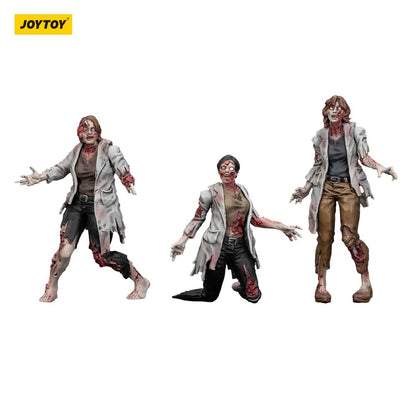 Zombie Dark Source Action Figures Confezione da 3 scienziati (femmina) 8 cm