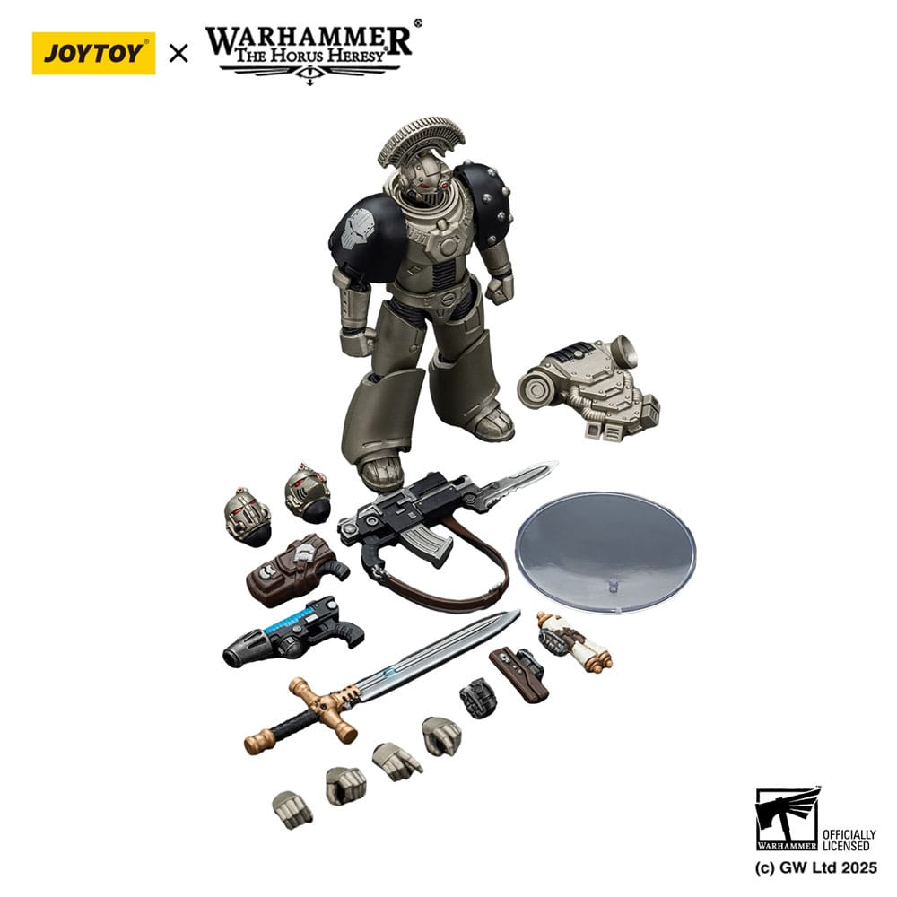 Warhammer Horus Heresy Aksiyon Figürü 1/18 demir Savaşçıları MKVI Güç Kılıcı ve Plazma Tabanca ile Taktik Çavuş 12 cm