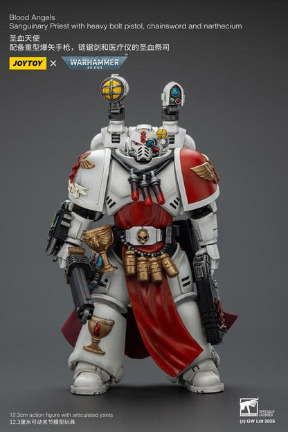 Warhammer 40,000: Combat Patrol Blood Angels Action Figure Sanguinary Priest con pistola a requiem pesante, spada a catena e nartecio 20 cm