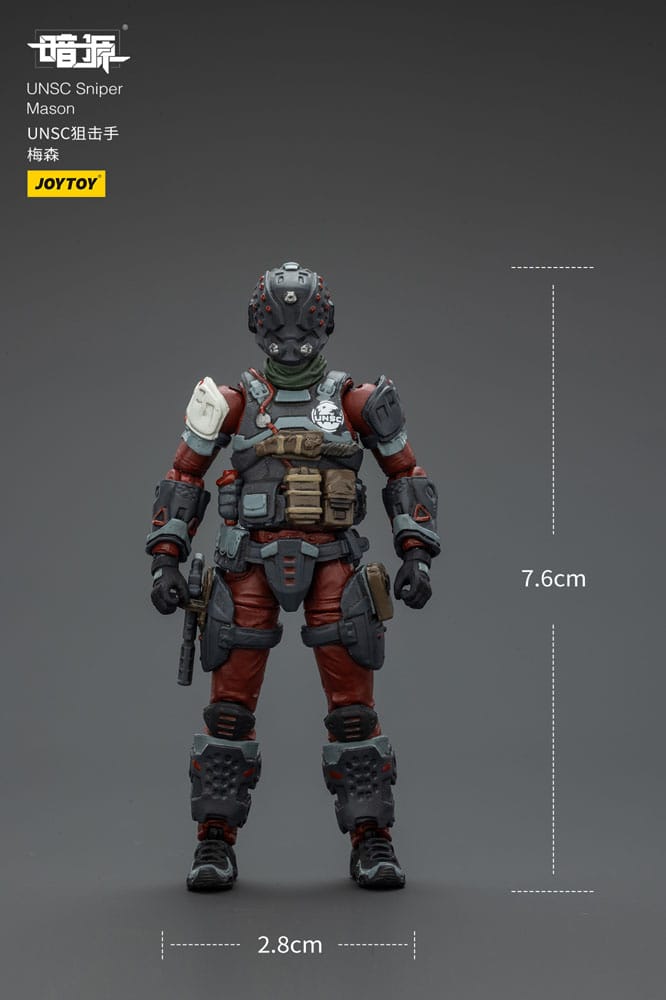 Figura de acción UNSC Dark Source Sniper Mason 7 cm