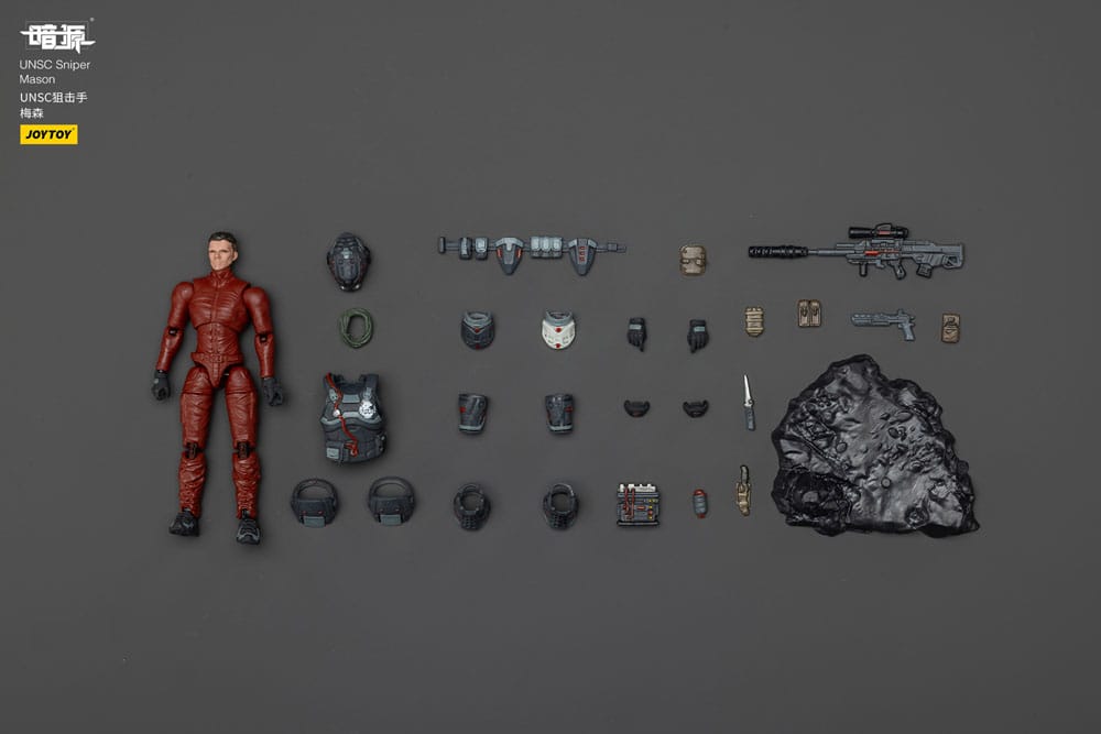 Figura de acción UNSC Dark Source Sniper Mason 7 cm