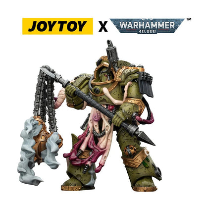 Warhammer 40.000 Actionfigur Death Guard Blightlord Terminator 2 mit Dreschflegel der Verderbnis 14 cm