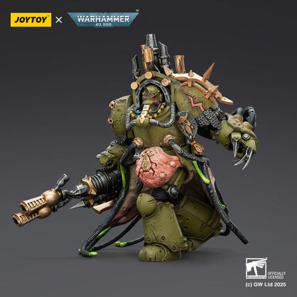 Warhammer 40.000 Action Figure Death Guard Lord of Virulence med Power Fist og Twin Plague Spewer 14 cm