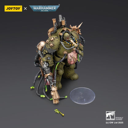 Warhammer 40.000 Action Figure Death Guard Lord of Virulence med Power Fist og Twin Plague Spewer 14 cm