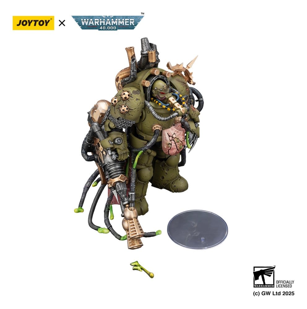 Warhammer 40.000 Action Figure Death Guard Lord of Virulence med Power Fist og Twin Plague Spewer 14 cm