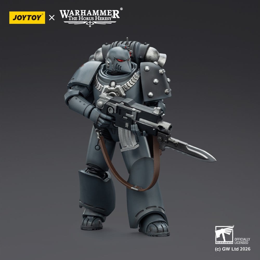 Warhammer La Herejía de Horus Figura de Acción Lobos Espaciales MKVI Legionario Táctico 12 cm