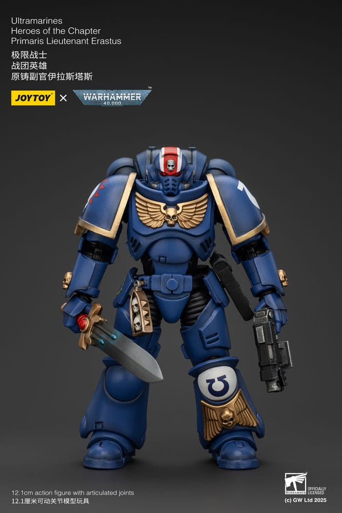 Warhammer 40K Action Şekil 1/18 Ultramarines Primaris Teğmen Erastus Bölümünün Kahramanları 20 Cm