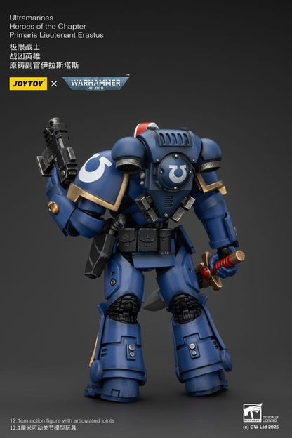 Warhammer 40K Action Şekil 1/18 Ultramarines Primaris Teğmen Erastus Bölümünün Kahramanları 20 Cm