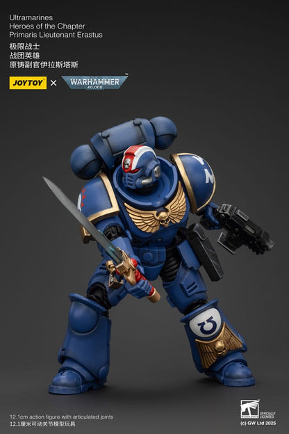Warhammer 40K Action Şekil 1/18 Ultramarines Primaris Teğmen Erastus Bölümünün Kahramanları 20 Cm