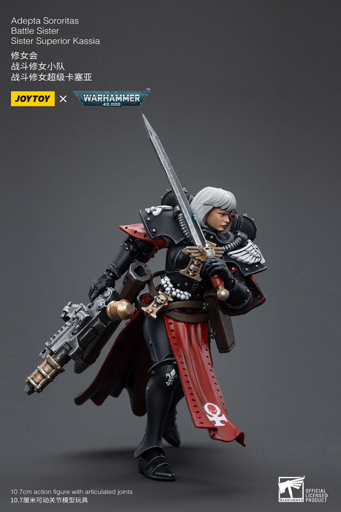 Warhammer 40k Aksiyon Figürü 1/18 Adepta Sororitas Savaş Kardeş Kardeş Kassia 10 cm