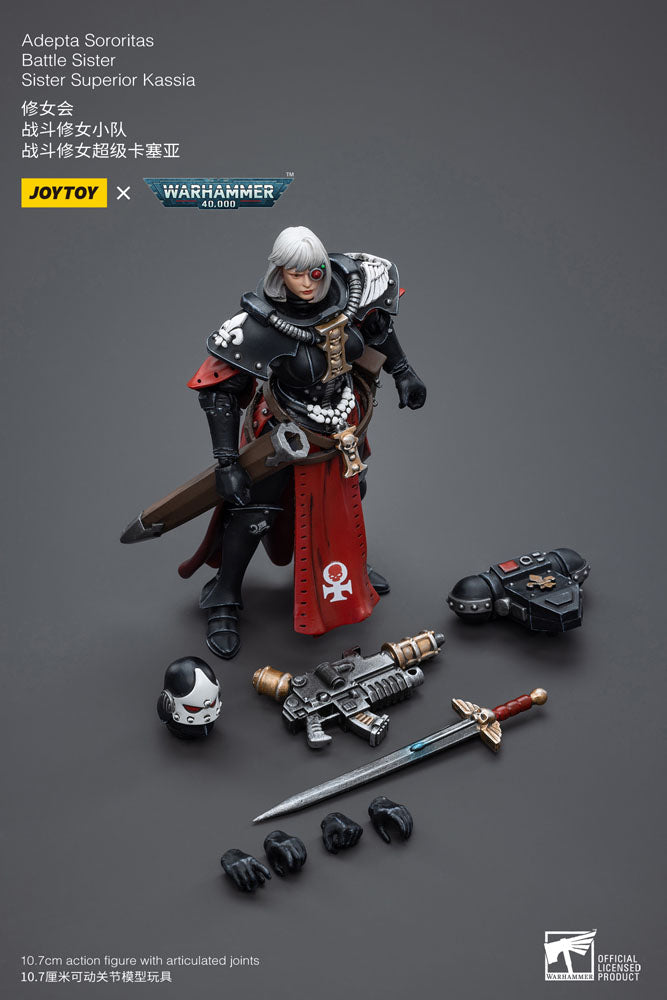 Warhammer 40k Aksiyon Figürü 1/18 Adepta Sororitas Savaş Kardeş Kardeş Kassia 10 cm