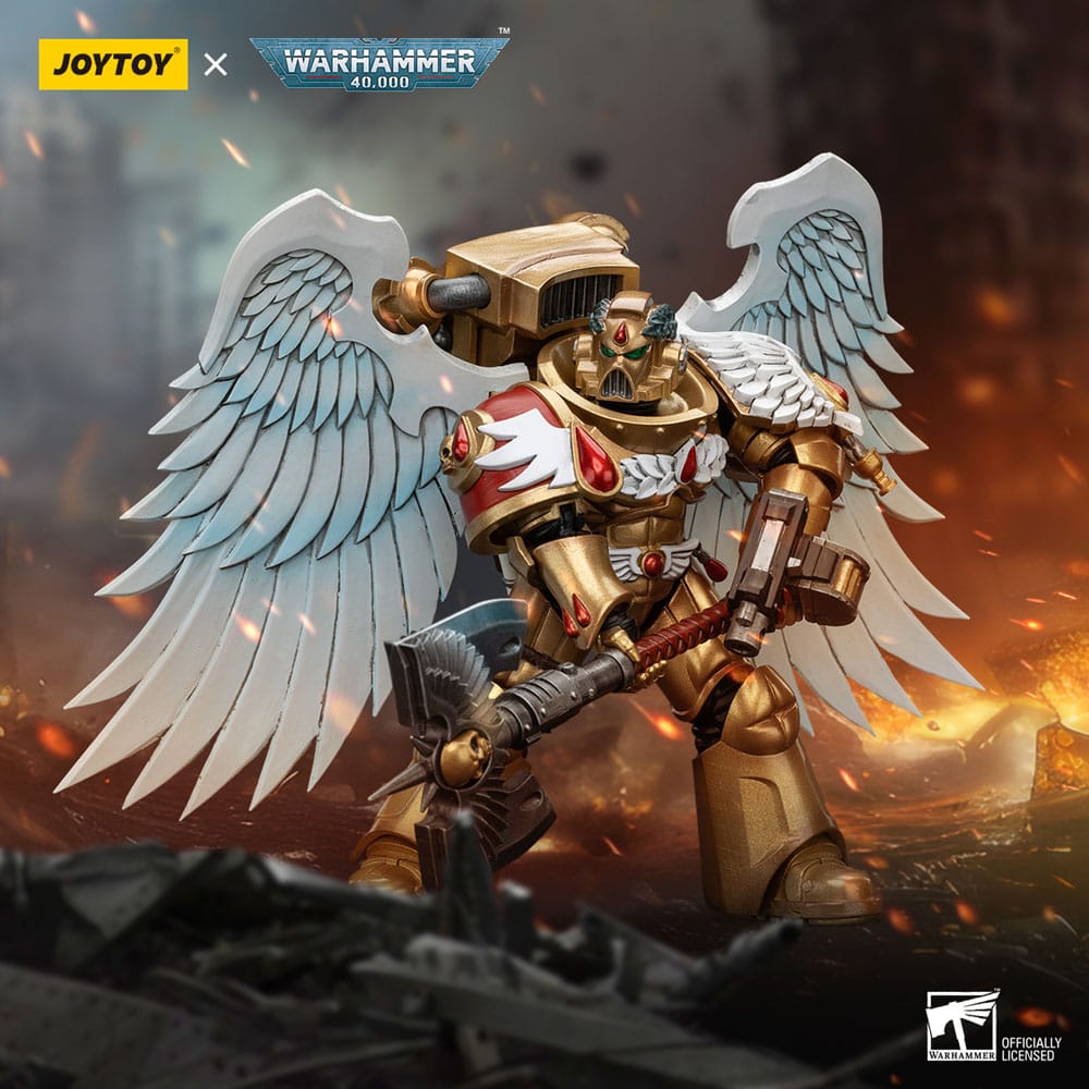 Warhammer 40 000 Action Figure 1/18 Garde sanguinée des anges sanguins avec une hache en encarminée 12 cm