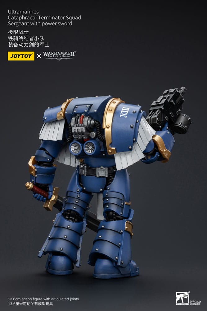 Warhammer Horus Heresy Action Şekil 1/18 Ultramarinler Katafraktii Terminator Squad Çavuş Power Sword 14 cm