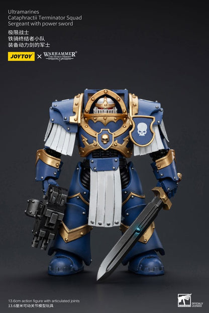 Warhammer the Horus Heresy Action Bild 1/18 Ultramarines Cataphractii Terminator Squad Sergeant With Power Sword 14 cm