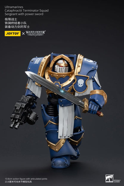 Warhammer Horus Heresy Action Şekil 1/18 Ultramarinler Katafraktii Terminator Squad Çavuş Power Sword 14 cm