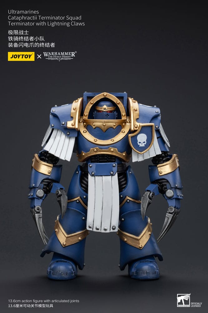 Warhammer Horus Heresy Action Figur 1/18 Ultramariner Cataphractii Terminator Squad Terminator med lynklør 14 cm