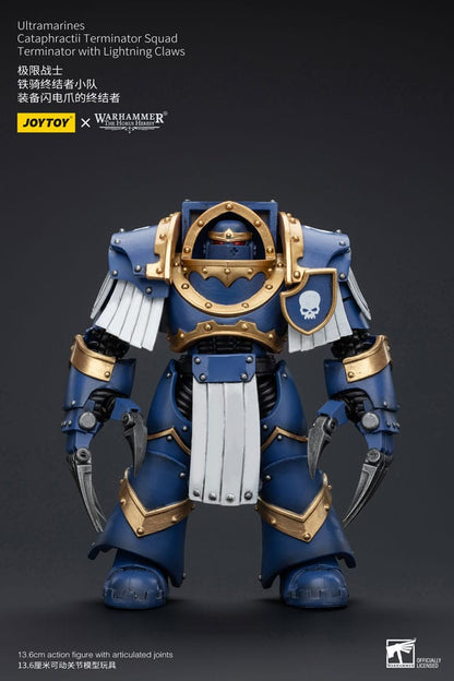 Warhammer Horus Heresy Action Figur 1/18 Ultramariner Cataphractii Terminator Squad Terminator med lynklør 14 cm
