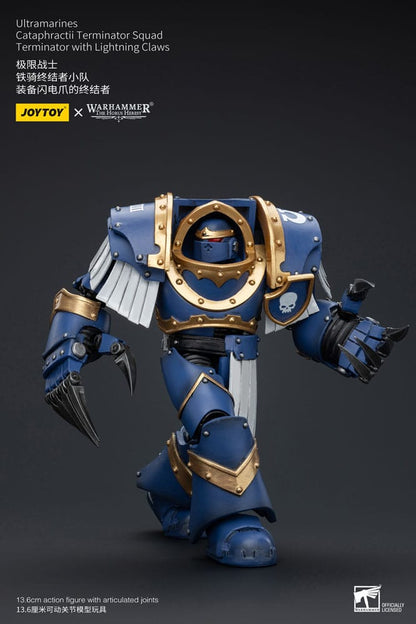 Warhammer Horus Heresy Action Figur 1/18 Ultramariner Cataphractii Terminator Squad Terminator med lynklør 14 cm