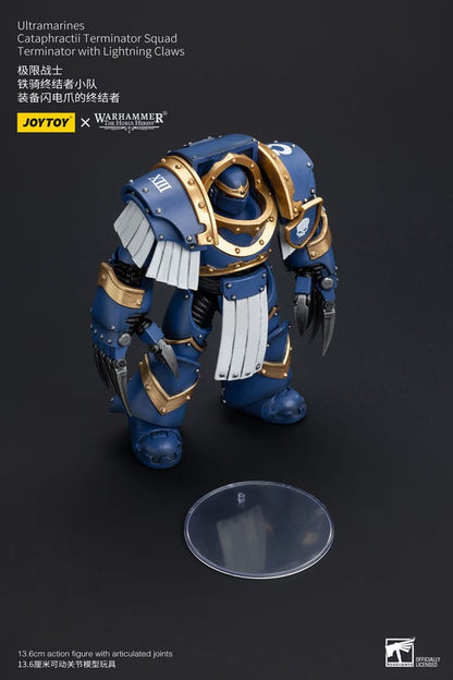 Warhammer Horus Heresy Action Figur 1/18 Ultramariner Cataphractii Terminator Squad Terminator med lynklør 14 cm