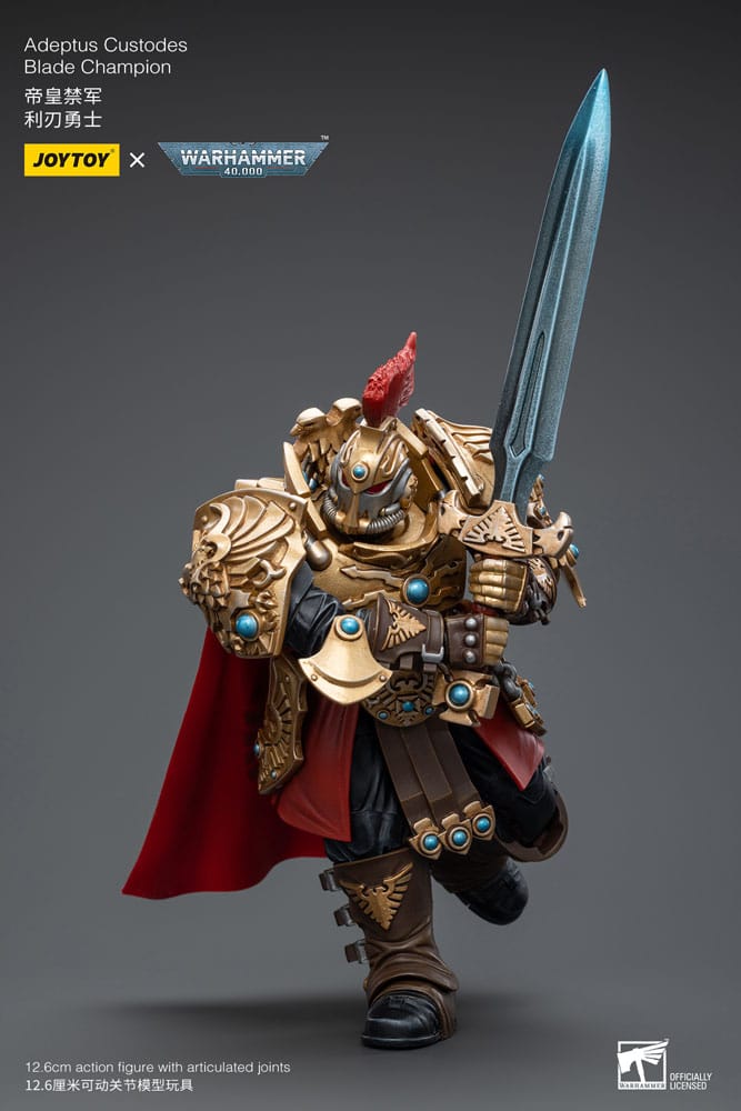 Warhammer 40K Action Şekil 1/18 Adeptus Custodes Blade Champion 12 cm