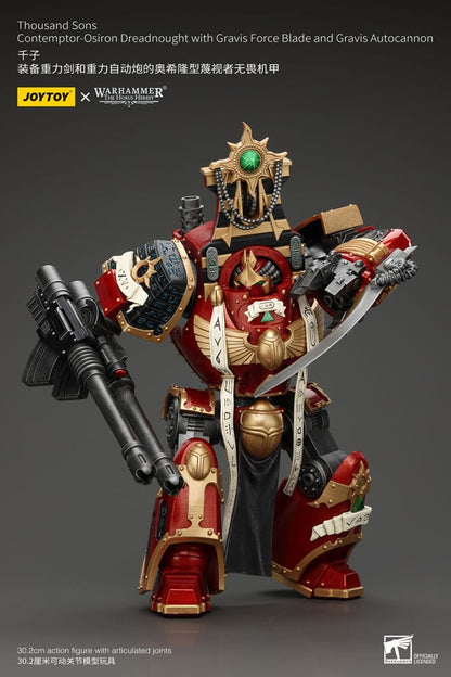 Warhammer the horus Heresy Action Şekil 1/18 bin oğlu hor görgü-osiron, Gravis Force Blade ve Gravis Autocannon 30 cm ile Dreadnought