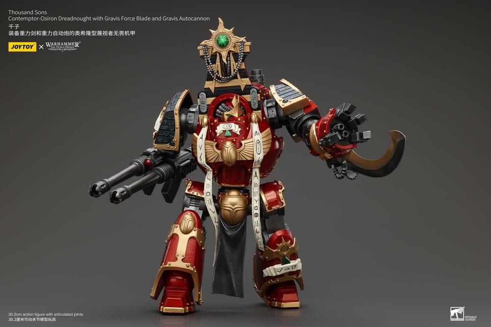 Warhammer the horus Heresy Action Şekil 1/18 bin oğlu hor görgü-osiron, Gravis Force Blade ve Gravis Autocannon 30 cm ile Dreadnought