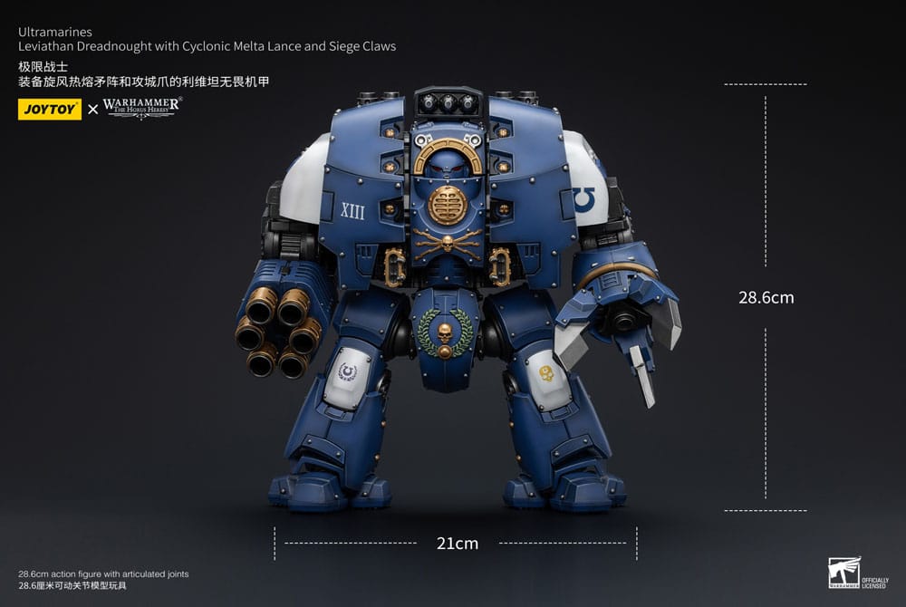 Warhammer The Horus Heresy Action Figure 1/18 Ultramarines Leviathan Dreadnought avec Cyclonic Melta Lance et Siege Claws 29 cm
