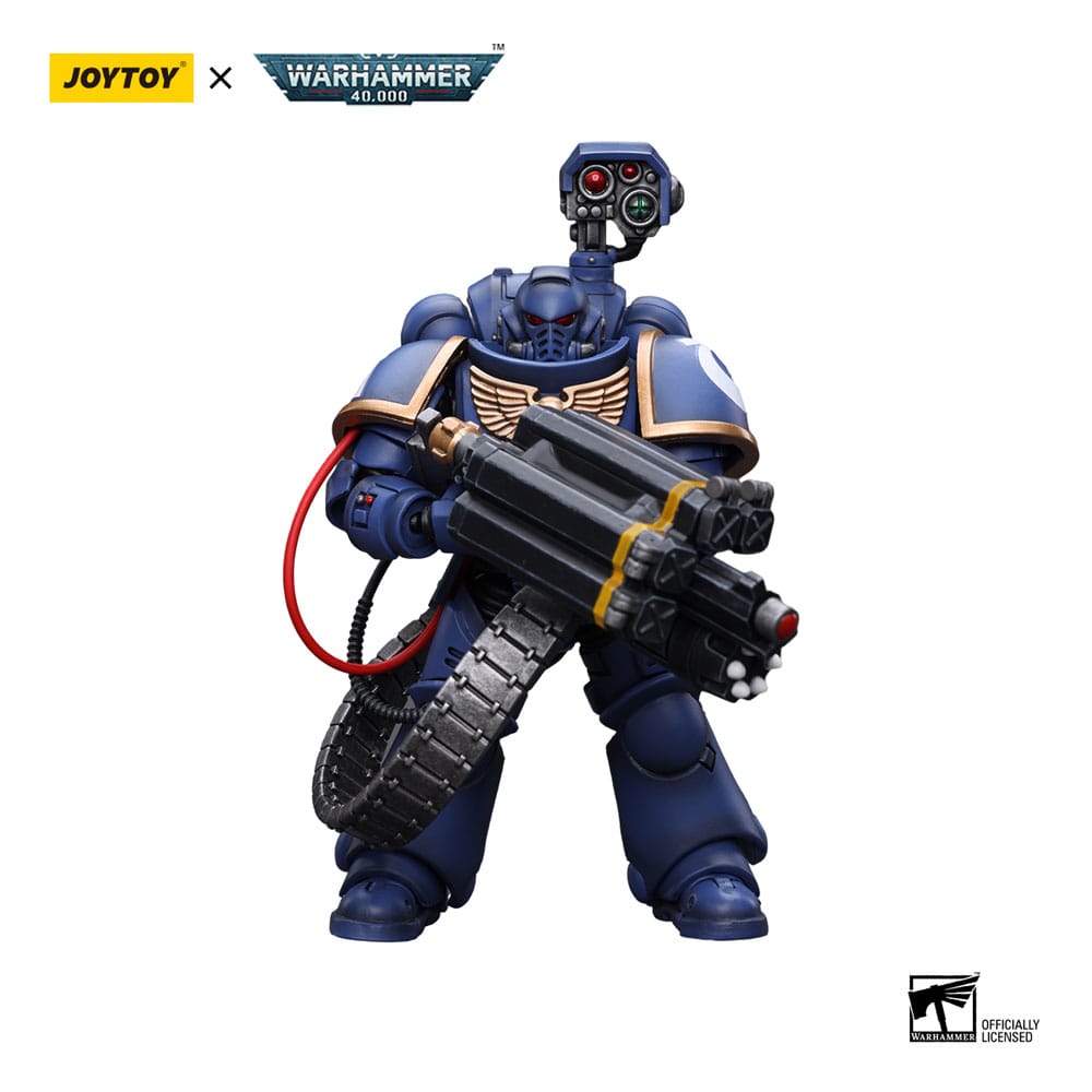 Warhammer 40K Action Şekil 1/18 Ultramarines Desolation Marine ile Castellan Launcher (Superfrag) 12 cm