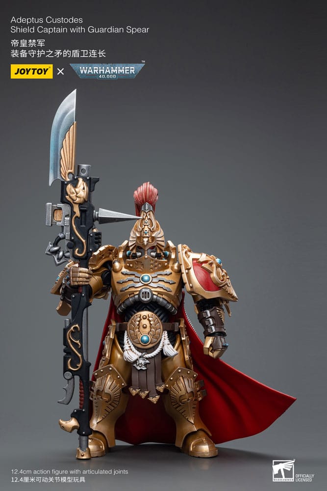 Warhammer 40K Action Şekil 1/18 Adeptus Custodes Guardian Spear ile Kaptan Kalkanı 12 Cm