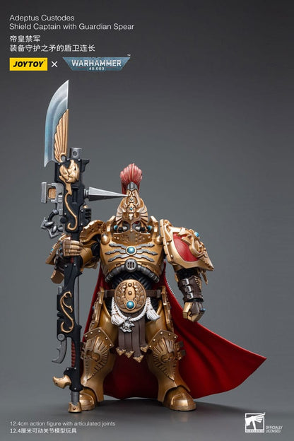 Warhammer 40K Action Şekil 1/18 Adeptus Custodes Guardian Spear ile Kaptan Kalkanı 12 Cm