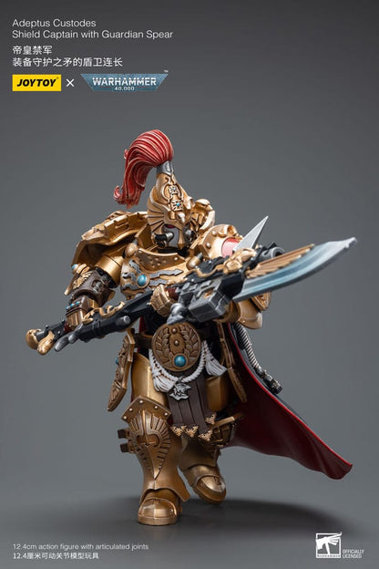 Warhammer 40K Action Şekil 1/18 Adeptus Custodes Guardian Spear ile Kaptan Kalkanı 12 Cm