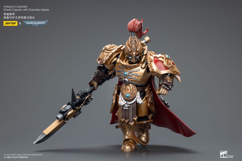 Warhammer 40K Action Şekil 1/18 Adeptus Custodes Guardian Spear ile Kaptan Kalkanı 12 Cm