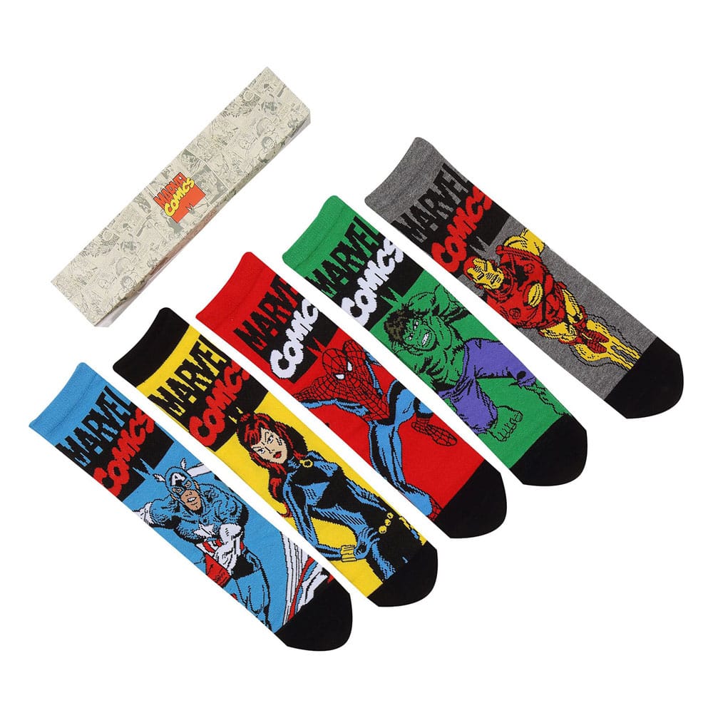 Calzini Marvel Avengers, confezione da 5, L-XL