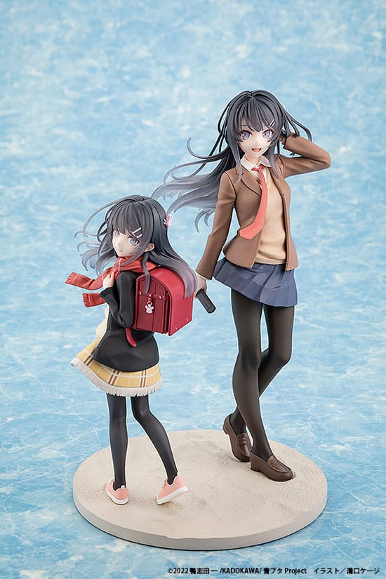 Rascal droomt niet van een knapzak Kid PVC -standbeeld Mai Sakurajima High School Graduation Ver. & Knapack Kid 19 cm