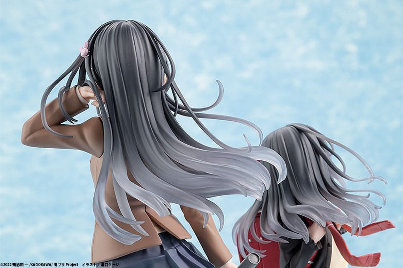 Rascal träumt nicht von einem Rucksack Kid PVC -Statue Mai Sakurajima High School Abschluss ver. & Rucksack Kid 19 cm