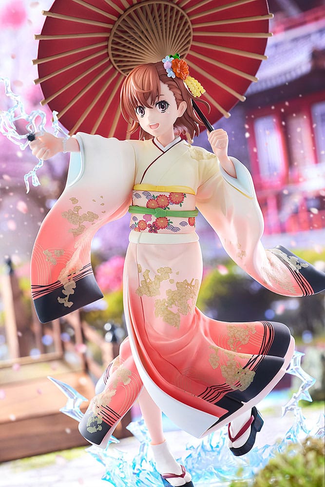 Una cierta estatua científica Railgun T 1/7 Mikoto Misaka Furisode Kimono Ver. 28cm