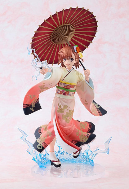 En vis videnskabelig Railgun T-statue 1/7 Mikoto Misaka Furisode Kimono Ver. 28 cm