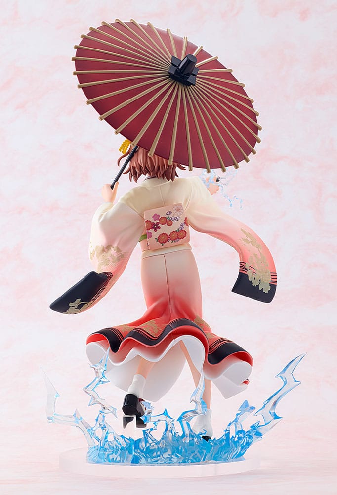 En vis videnskabelig Railgun T-statue 1/7 Mikoto Misaka Furisode Kimono Ver. 28 cm
