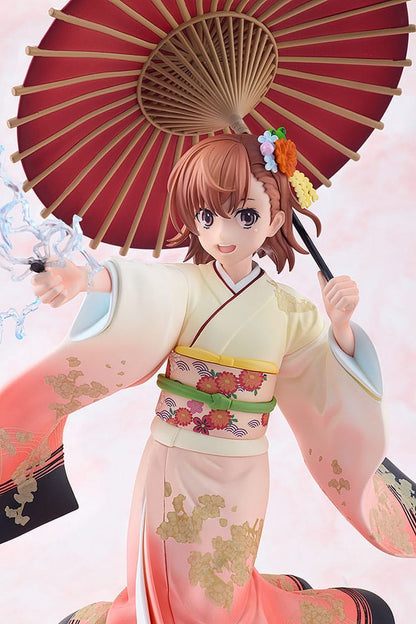 En vis videnskabelig Railgun T-statue 1/7 Mikoto Misaka Furisode Kimono Ver. 28 cm