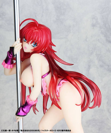 High School DXD STATUE 1/7 RIAS GREMORY POLE DANCE VER. Lila färg 20 cm