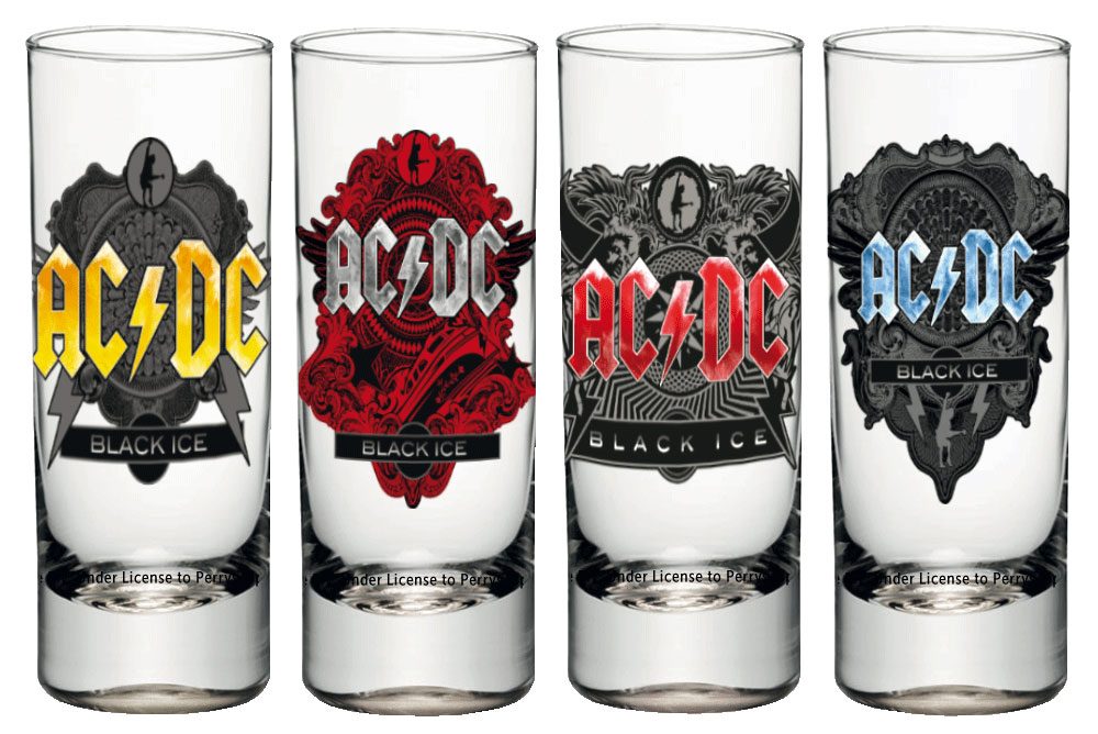 AC / DC Shotglass 4-Pack Black Ice