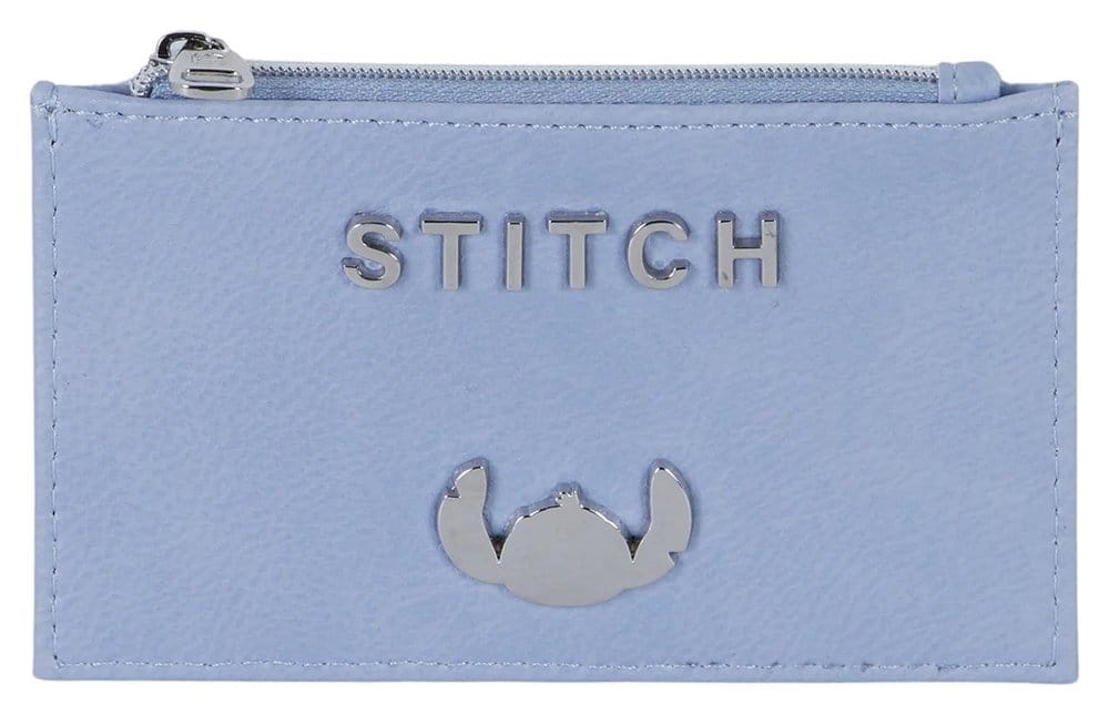 Lilo & Stitch Tarjetero Slim / Mini Monedero Azul Acero
