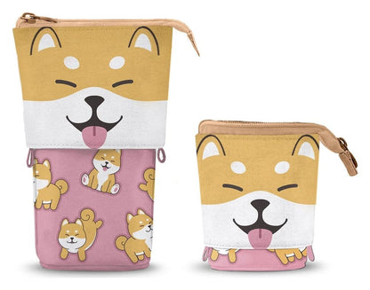 Å min pop! Søt pennal Shiba Pink
